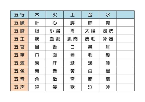 五行色体表 pdf|五行色体表（しきたいひょう）と臨床への応用